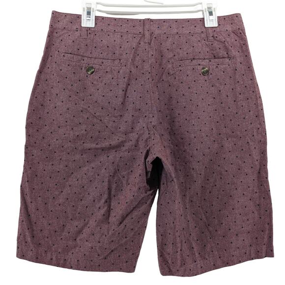 14th & Union Star Print Shorts 32W Red Blue Mens Regular Fit Bermuda Casual Work - Picture 2 of 9